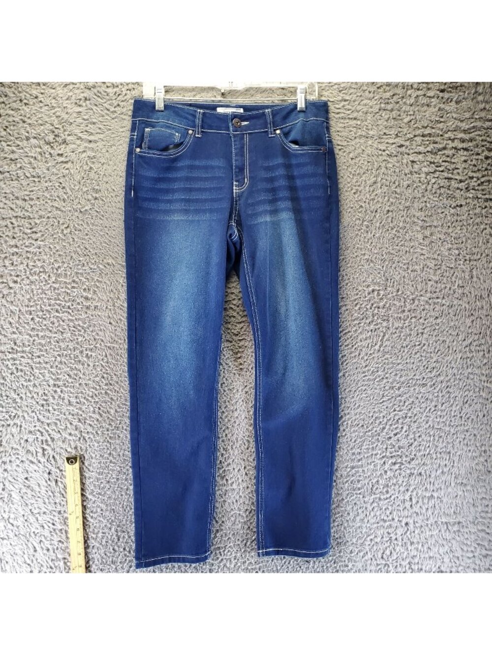 Jeans Denim Jeans Womens Size 10 Blue Straight Stretch Cotton Blend Denim